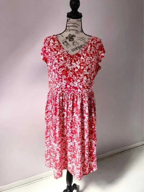 🌺 Red floral dress – In Extenso – Size 40 – Very good condition – photo 15